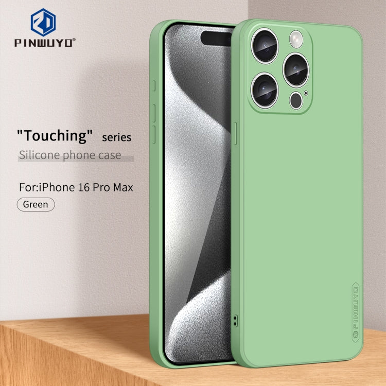 For iPhone 16 Pro Max PINWUYO Sense Series Liquid Silicone TPU Phone Case(Green) - free shipping - PMC Jewellery - Order now!
