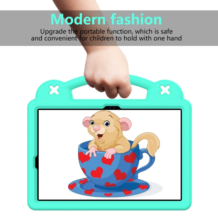 For Samsung Galaxy Tab S9 FE / X510N Handle Kickstand Children EVA Shockproof Tablet Case(Mint Green) - Galaxy Tab S9 FE by PMC TechLife | Online Shopping South Africa | PMC TechLife