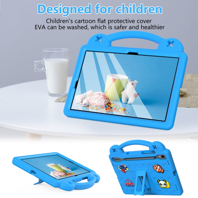 For Samsung Galaxy Tab S9 FE / X510N Handle Kickstand Children EVA Shockproof Tablet Case(Sky Blue) - Galaxy Tab S9 FE by PMC TechLife | Online Shopping South Africa | PMC TechLife
