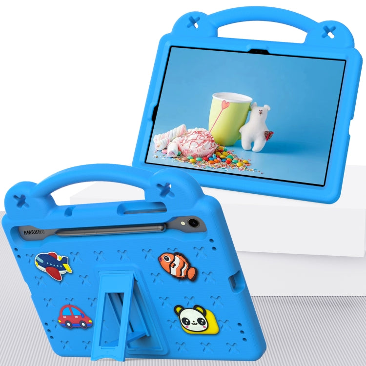 For Samsung Galaxy Tab S9 FE / X510N Handle Kickstand Children EVA Shockproof Tablet Case(Sky Blue) - Galaxy Tab S9 FE by PMC TechLife | Online Shopping South Africa | PMC TechLife