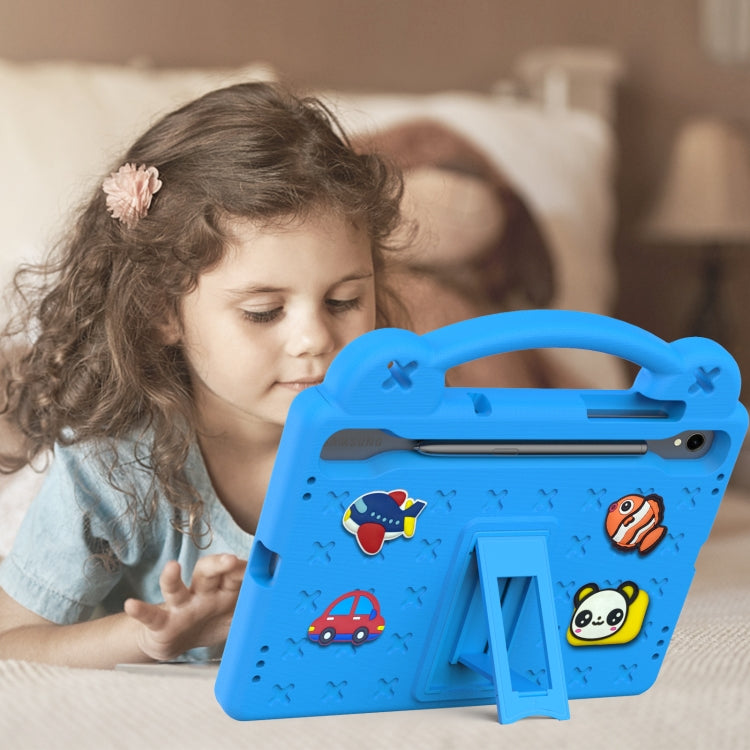 For Samsung Galaxy Tab S9 FE / X510N Handle Kickstand Children EVA Shockproof Tablet Case(Sky Blue) - Galaxy Tab S9 FE by PMC TechLife | Online Shopping South Africa | PMC TechLife
