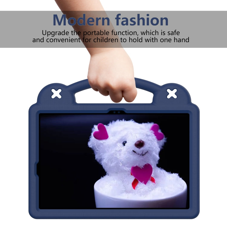 For Samsung Galaxy Tab S9 FE / X510N Handle Kickstand Children EVA Shockproof Tablet Case(Navy Blue) - Galaxy Tab S9 FE by PMC TechLife | Online Shopping South Africa | PMC TechLife