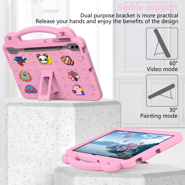 For Samsung Galaxy Tab S9 FE+ 12.4 X610N Handle Kickstand Children EVA Shockproof Tablet Case(Pink) - Galaxy Tab S9 FE+ by PMC TechLife | Online Shopping South Africa | PMC TechLife