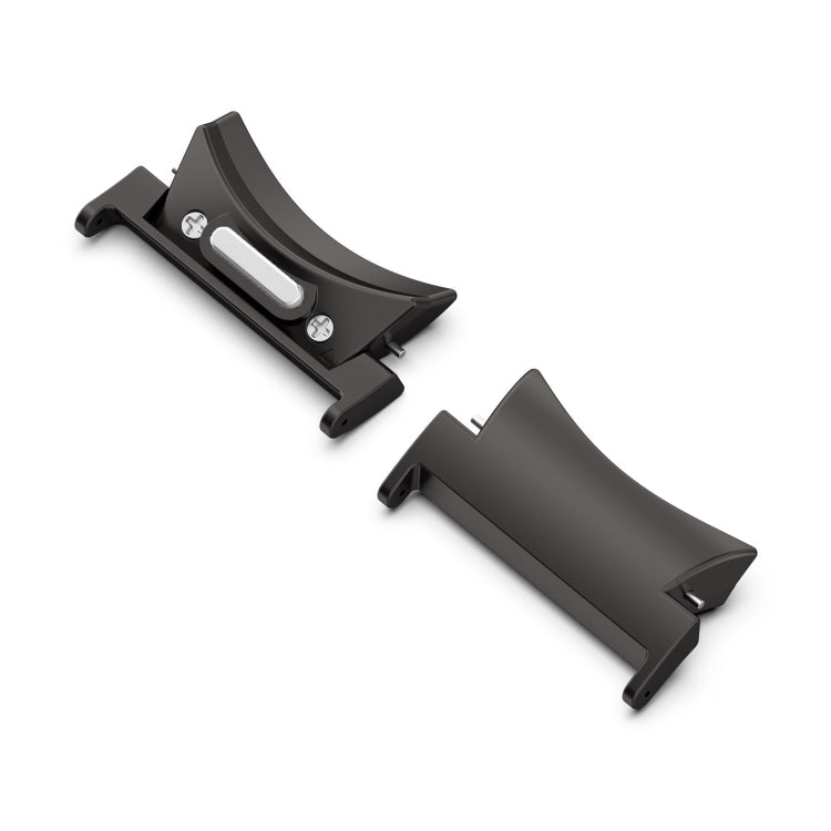 For Samsung Galaxy Watch4 / 4 Classic 46mm 22mm 1 Pair Button Style Curved Metal Watch Band Connector(Black) - free shipping - PMc TechLife - Order now!