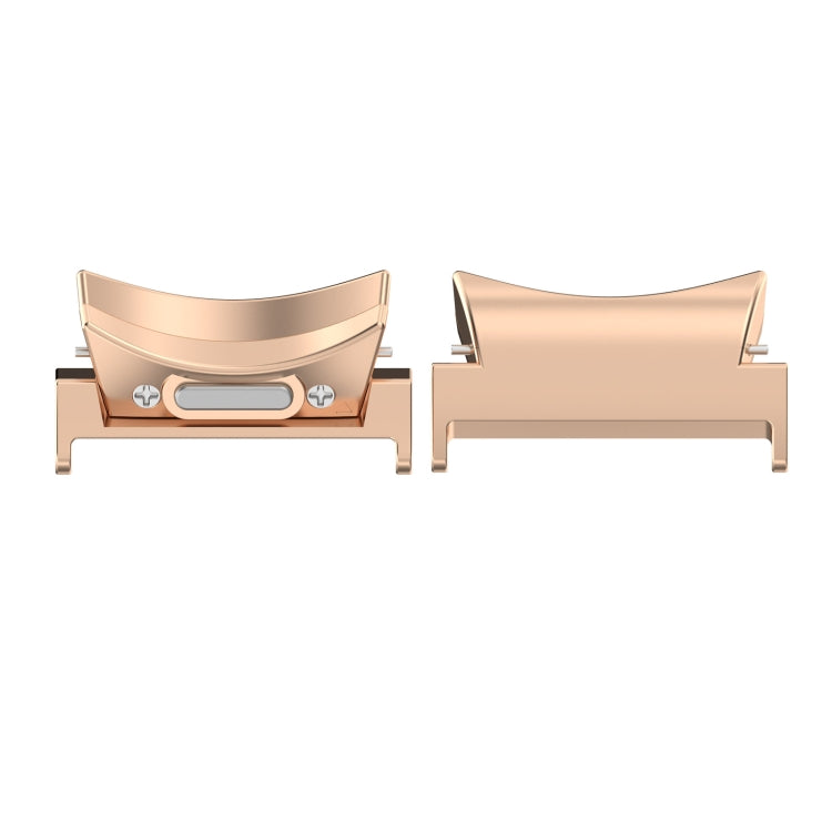For Samsung Galaxy Watch4 / 4 Classic 46mm 22mm 1 Pair Button Style Curved Metal Watch Band Connector(Rose Gold) - free shipping - PMc TechLife - Order now!
