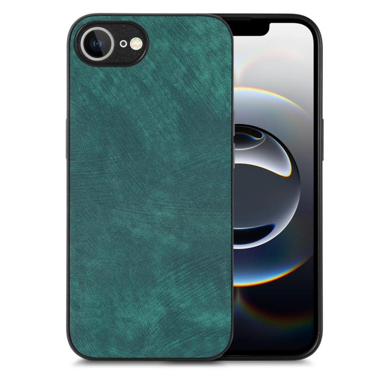 For iPhone 16e Vintage Leather PC Back Cover Phone Case(Green) - iPhone 16e Cases by PMC TechLife | Online Shopping South Africa | PMC TechLife | Buy Now Pay Later Mobicred