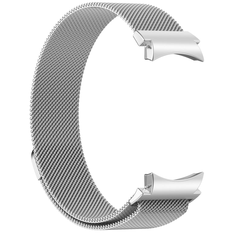 For Samsung Galaxy Watch4 / 4 Classic 46mm Button Style Milan Magnetic Metal Watch Band(Silver) - Watch Bands by PMC TechLife | Online Shopping South Africa | PMC TechLife