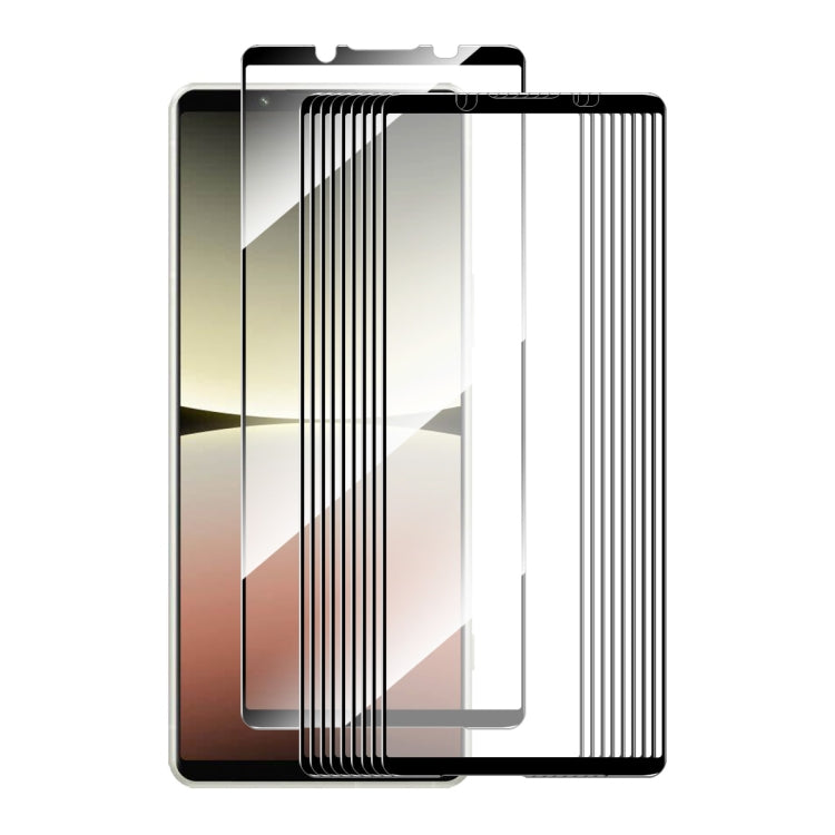 For Sony Xperia 5 V 10pcs ENKAY Full Glue High Aluminum-silicon Tempered Glass Film - free shipping - PMC TechLife - Order now!