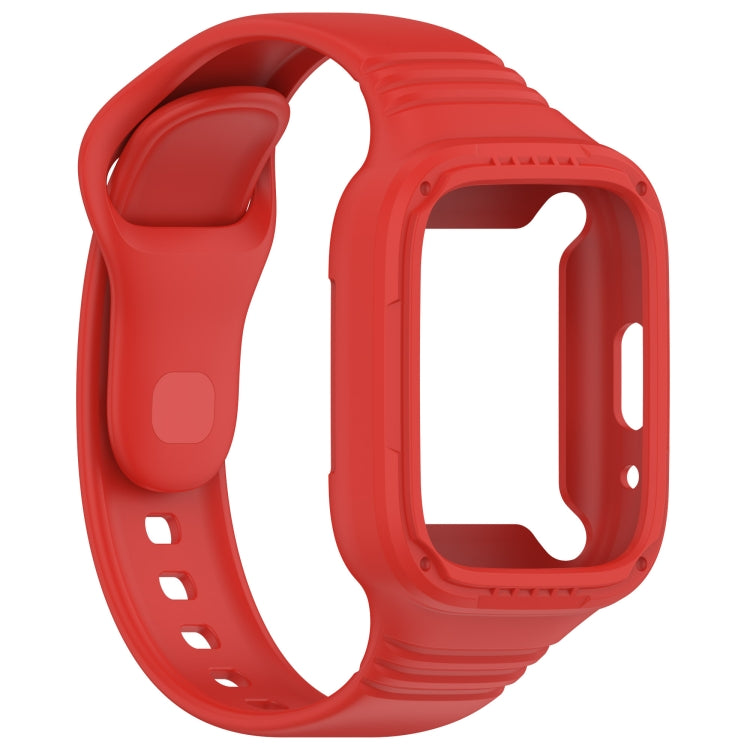 For Redmi Watch 3 Active Integrated Fully Enclosed Silicone Watch Band(Red) - Watch Bands by PMC TechLife | Online Shopping South Africa | PMC TechLife | Buy Now Pay Later Mobicred