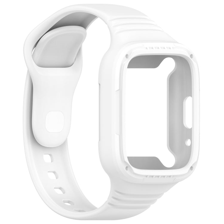 For Redmi Watch 3 Lite Integrated Fully Enclosed Silicone Watch Band(White) - Watch Bands by PMC TechLife | Online Shopping South Africa | PMC TechLife | Buy Now Pay Later Mobicred