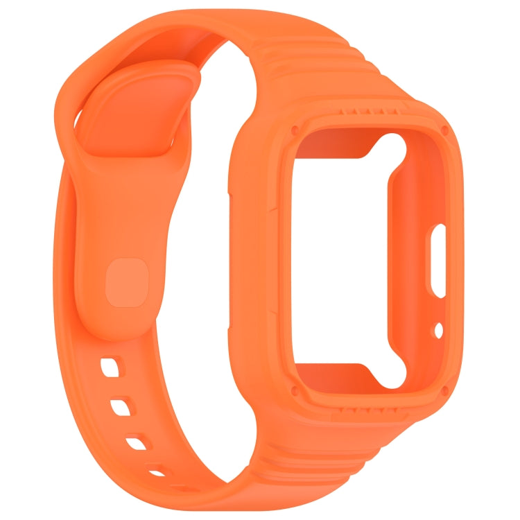 For Redmi Watch 3 Lite Integrated Fully Enclosed Silicone Watch Band(Orange) - Watch Bands by PMC TechLife | Online Shopping South Africa | PMC TechLife | Buy Now Pay Later Mobicred