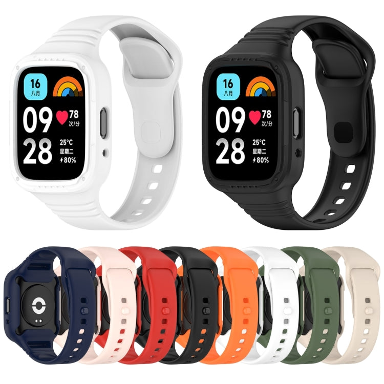 For Redmi Watch 3 Lite Integrated Fully Enclosed Silicone Watch Band(Red) - Watch Bands by PMC TechLife | Online Shopping South Africa | PMC TechLife | Buy Now Pay Later Mobicred