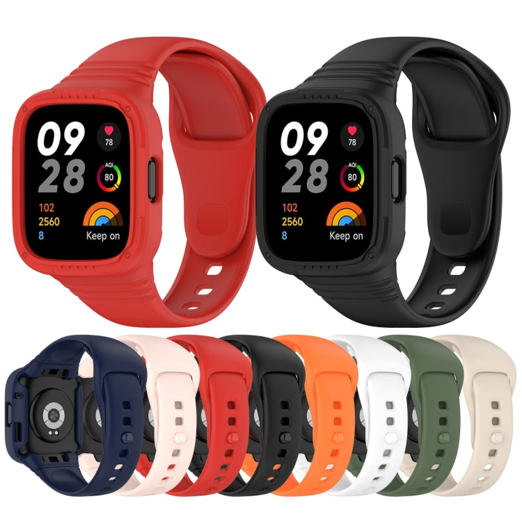 For Redmi Watch 3 Integrated Fully Enclosed Silicone Watch Band(Orange) - Watch Bands by PMC TechLife | Online Shopping South Africa | PMC TechLife | Buy Now Pay Later Mobicred