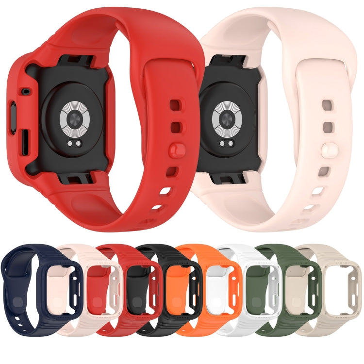 For Redmi Watch 3 Integrated Fully Enclosed Silicone Watch Band(White) - Watch Bands by PMC TechLife | Online Shopping South Africa | PMC TechLife | Buy Now Pay Later Mobicred