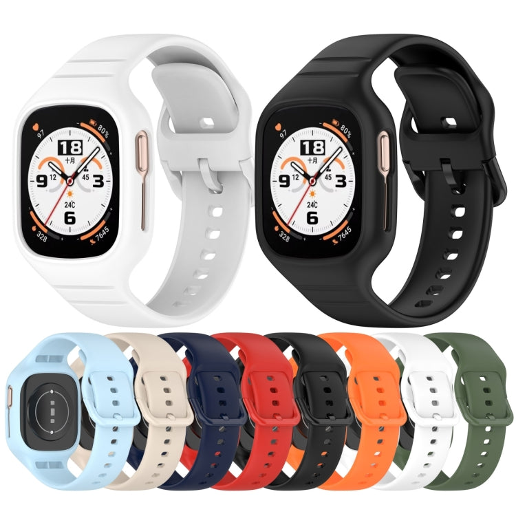 For Honor Watch 4 Integrated Fully Enclosed Silicone Watch Band(White) - Watch Bands by PMC TechLife | Online Shopping South Africa | PMC TechLife