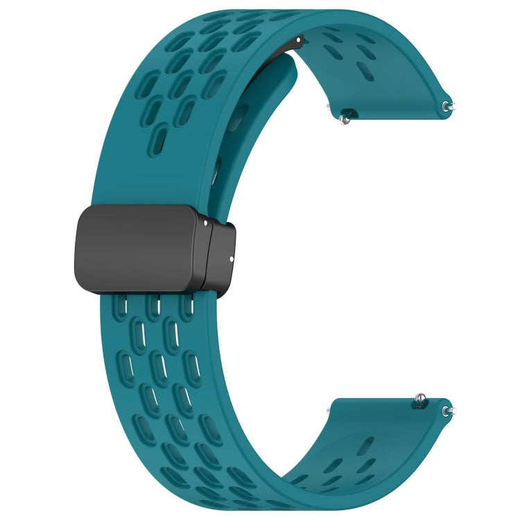 For Huawei Watch 4 Pro 22mm Folding Magnetic Clasp Silicone Watch Band(Hidden Green) - Watch Bands by PMC TechLife | Online Shopping South Africa | PMC TechLife