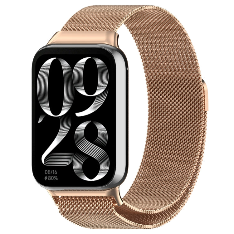 For Xiaomi Mi Band 8 Pro Milan Magnetic Steel Mesh Watch Band(Rose Gold) - Watch Bands by PMC TechLife | Online Shopping South Africa | PMC TechLife