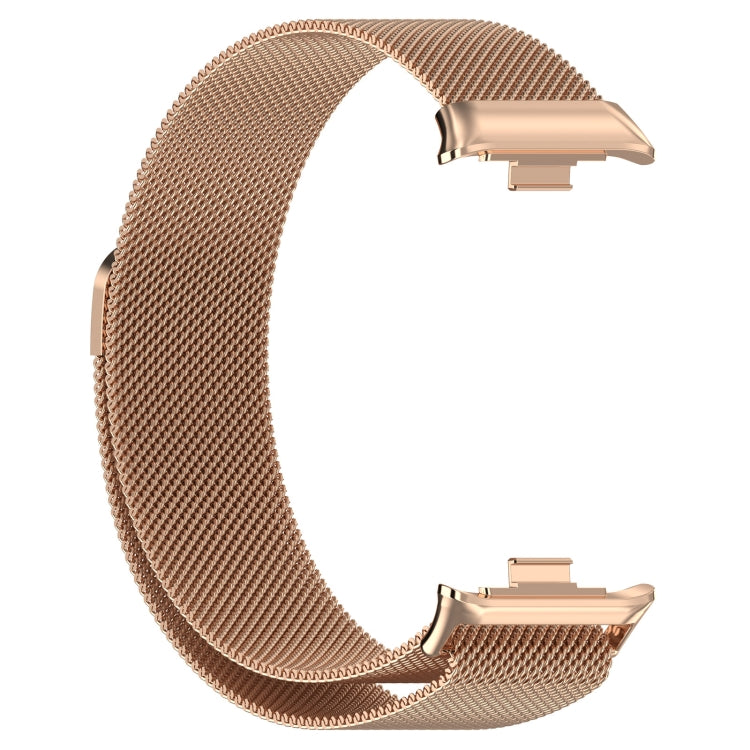 For Xiaomi Mi Band 8 Pro Milan Magnetic Steel Mesh Watch Band(Rose Gold) - Watch Bands by PMC TechLife | Online Shopping South Africa | PMC TechLife