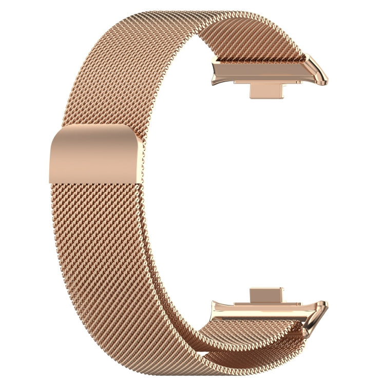 For Xiaomi Mi Band 8 Pro Milan Magnetic Steel Mesh Watch Band(Rose Gold) - Watch Bands by PMC TechLife | Online Shopping South Africa | PMC TechLife