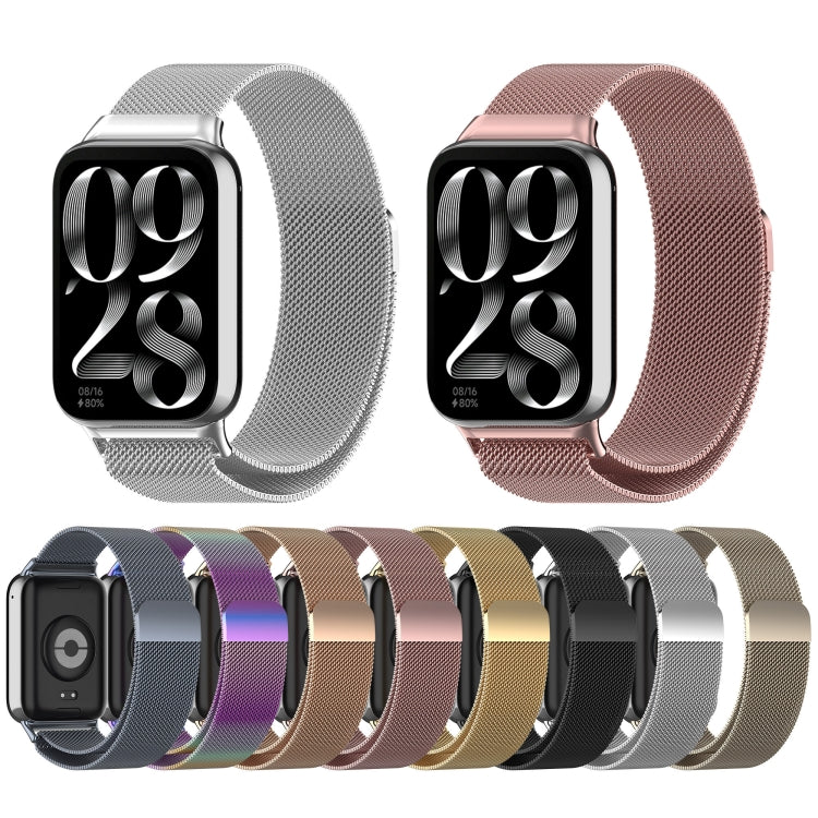 For Xiaomi Mi Band 8 Pro Milan Magnetic Steel Mesh Watch Band(Rose Gold) - Watch Bands by PMC TechLife | Online Shopping South Africa | PMC TechLife