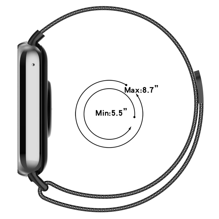 For Xiaomi Mi Band 8 Pro Milan Magnetic Steel Mesh Watch Band(Rose Gold) - Watch Bands by PMC TechLife | Online Shopping South Africa | PMC TechLife