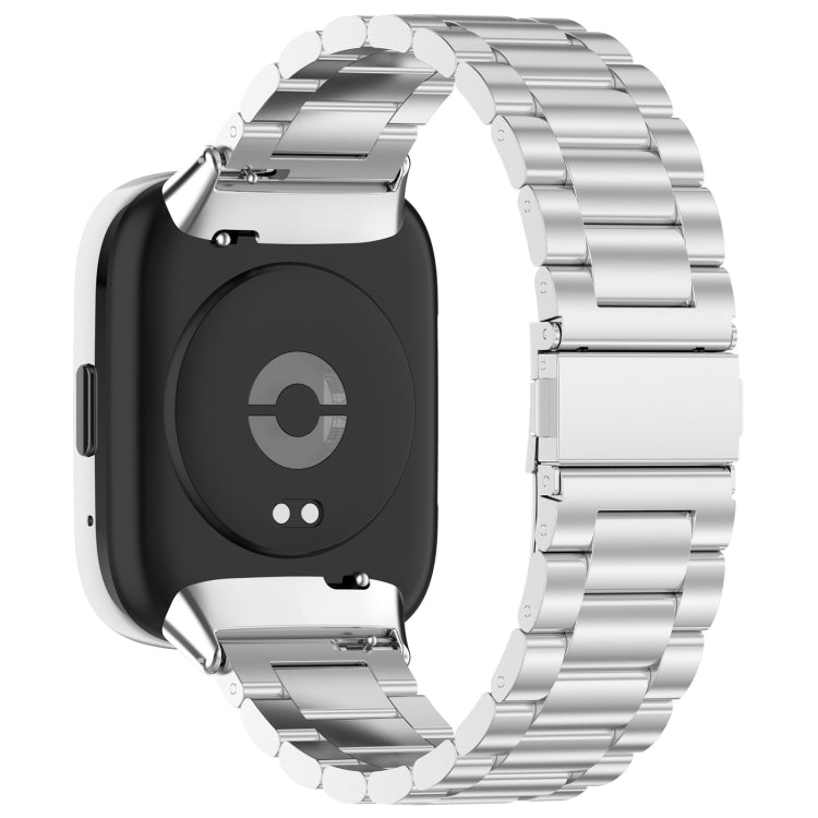 For Redmi Watch 3 Active Three Bead Stainless Steel Metal Watch Band(Silver) - Watch Bands by PMC TechLife | Online Shopping South Africa | PMC TechLife