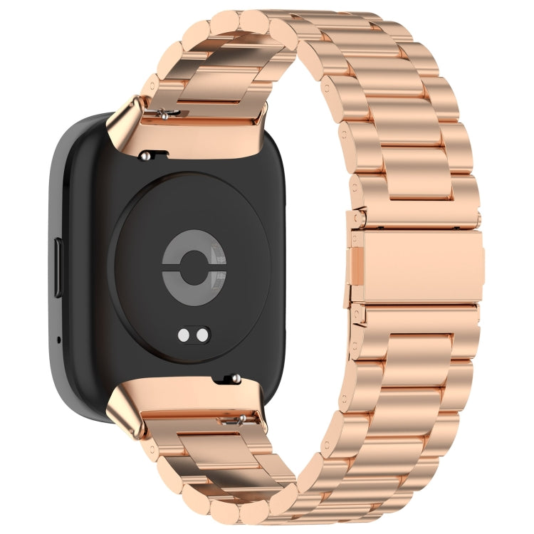 For Redmi Watch 3 Active Three Bead Stainless Steel Metal Watch Band(Rose Gold) - free shipping - PMC TechLife - Order now!