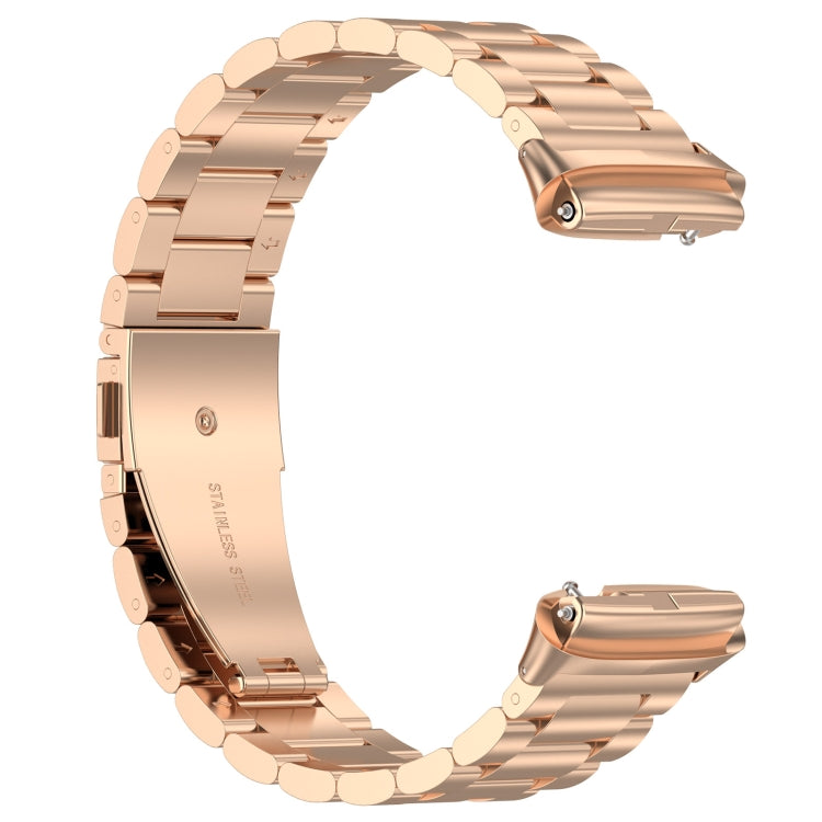 For Redmi Watch 3 Active Three Bead Stainless Steel Metal Watch Band(Rose Gold) - free shipping - PMC TechLife - Order now!