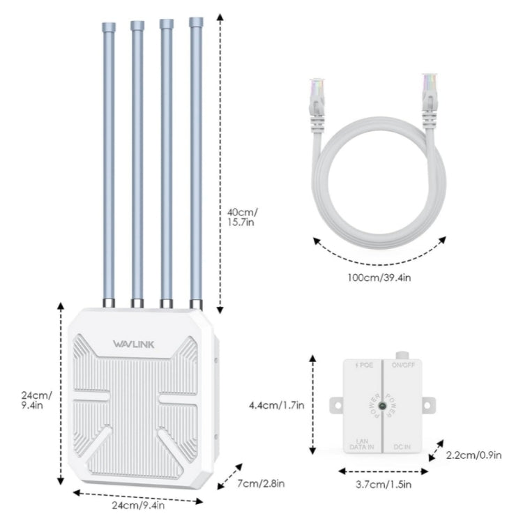 WAVLINK WN573HX1 WiFi 6 AX1800 IP67 Waterproof Outdoor Dual Band Wireless WiFi Routers, Plug:AU Plug - free shipping - PMC TechLife - Order now!