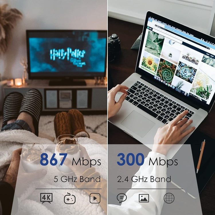 WAVLINK WN531P3 WAN / LAN Port Signal Booster Wireless Repeater AC1200 Wireless Routers, Plug:EU Plug - free shipping - PMC Jewellery - Order now!