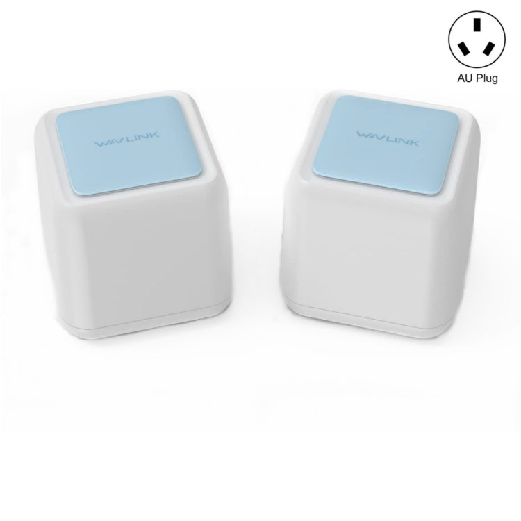 WAVLINK WN535M2 For Home Office 2pcs Mesh Wireless Router AC1200 Dual Band WiFi Signal Booster, Plug:AU Plug - free shipping - PMC Jewellery - Order now!