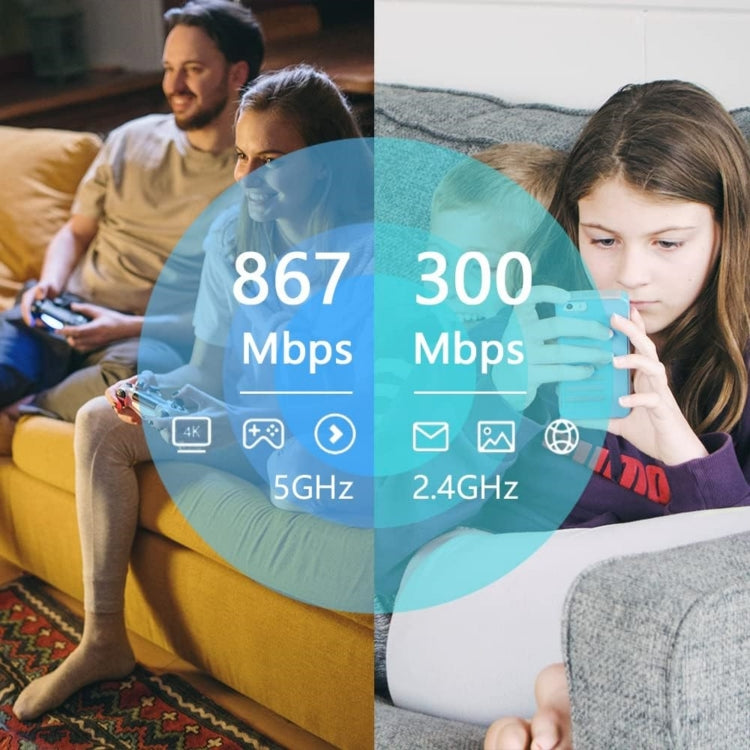 WAVLINK WN535M2 For Home Office 2pcs Mesh Wireless Router AC1200 Dual Band WiFi Signal Booster, Plug:AU Plug - free shipping - PMC Jewellery - Order now!