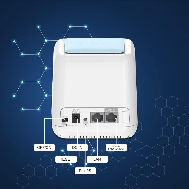 WAVLINK WN535M2 For Home Office 2pcs Mesh Wireless Router AC1200 Dual Band WiFi Signal Booster, Plug:US Plug - free shipping - PMC Jewellery - Order now!