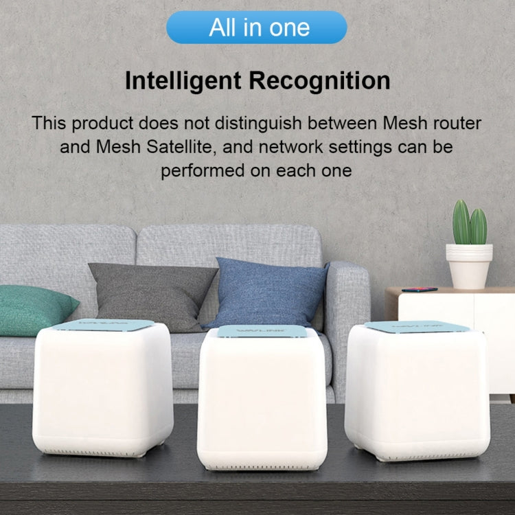 WAVLINK WN535M3 For Home Office 3pcs Mesh Wireless Router AC1200 Dual Band WiFi Signal Booster, Plug:EU Plug - free shipping - PMC Jewellery - Order now!