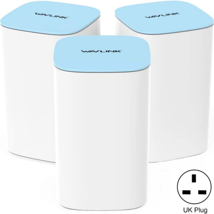 WAVLINK WN551K3 3pcs AC3000 WiFi Wireless Repeater Built-in Antenna Tri-Band Mesh Wireless Router, Plug:UK Plug - free shipping - PMc TechLife - Order now!