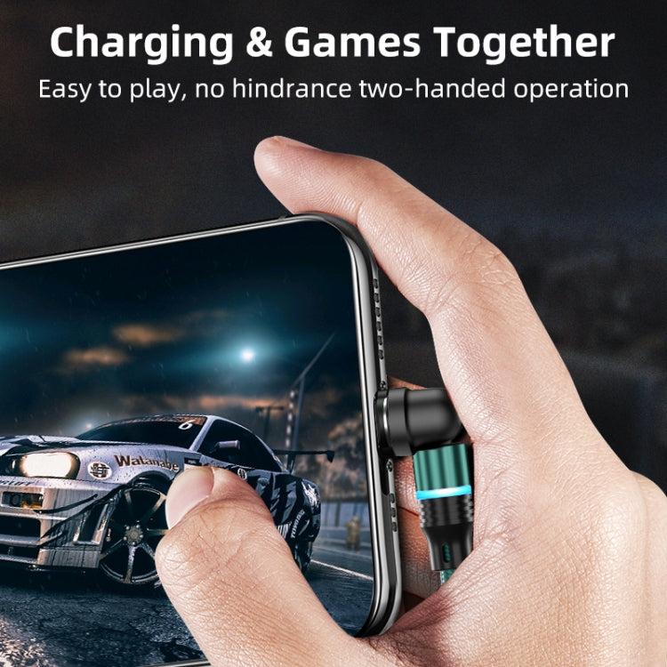 ENKAY 3 in 1 3A USB to Type-C / 8 Pin / Micro USB Magnetic 540 Degrees Rotating Fast Charging Cable, Length:2m(Red) - free shipping - PMC Jewellery - Order now!