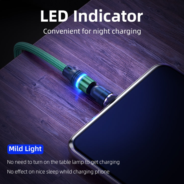 ENKAY 3 in 1 3A USB to Type-C / 8 Pin / Micro USB Magnetic 540 Degrees Rotating Fast Charging Cable, Length:2m(Red) - free shipping - PMC Jewellery - Order now!