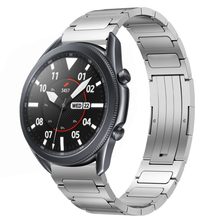 For Samsung Galaxy Watch3 45mm 22mm I-Shaped Titanium Alloy Watch Band(Sliver) - Watch Bands by PMC TechLife | Online Shopping South Africa | PMC TechLife