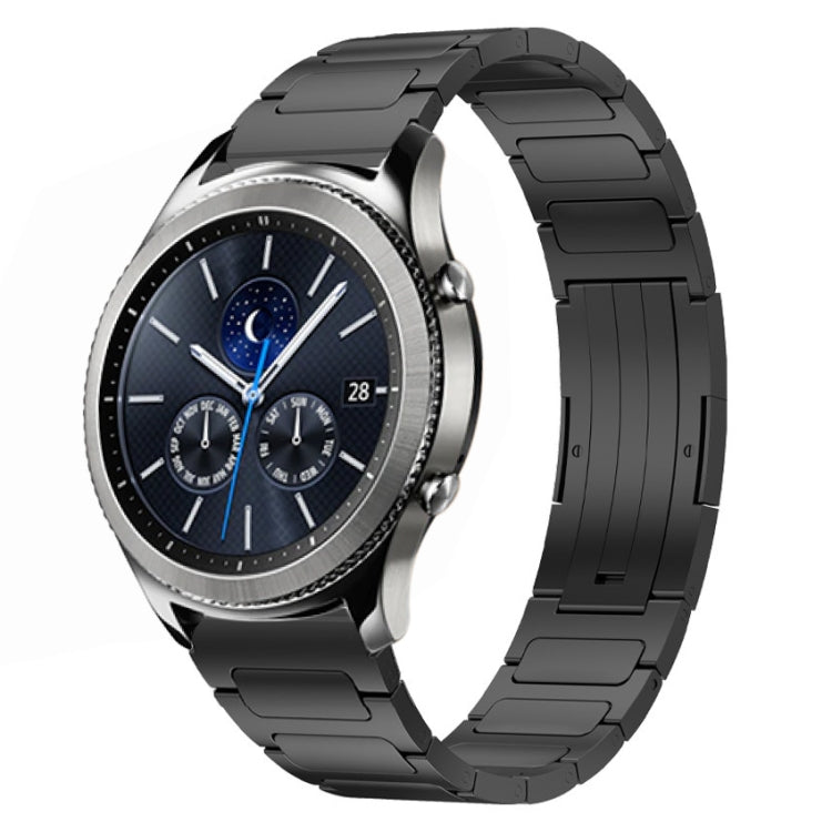 For Samsung Gear S3 Classic 22mm I-Shaped Titanium Alloy Watch Band(Black) - Watch Bands by PMC TechLife | Online Shopping South Africa | PMC TechLife