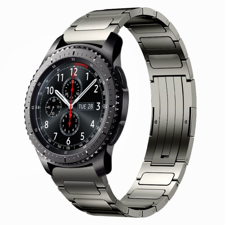 For Samsung Gear S3 Frontier 22mm I-Shaped Titanium Alloy Watch Band(Grey) - Watch Bands by PMC TechLife | Online Shopping South Africa | PMC TechLife