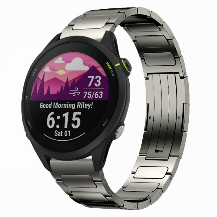 For Garmin Forerunner 255 Music 22mm I-Shaped Titanium Alloy Watch Band(Grey) - free shipping - PMC TechLife - Order now!