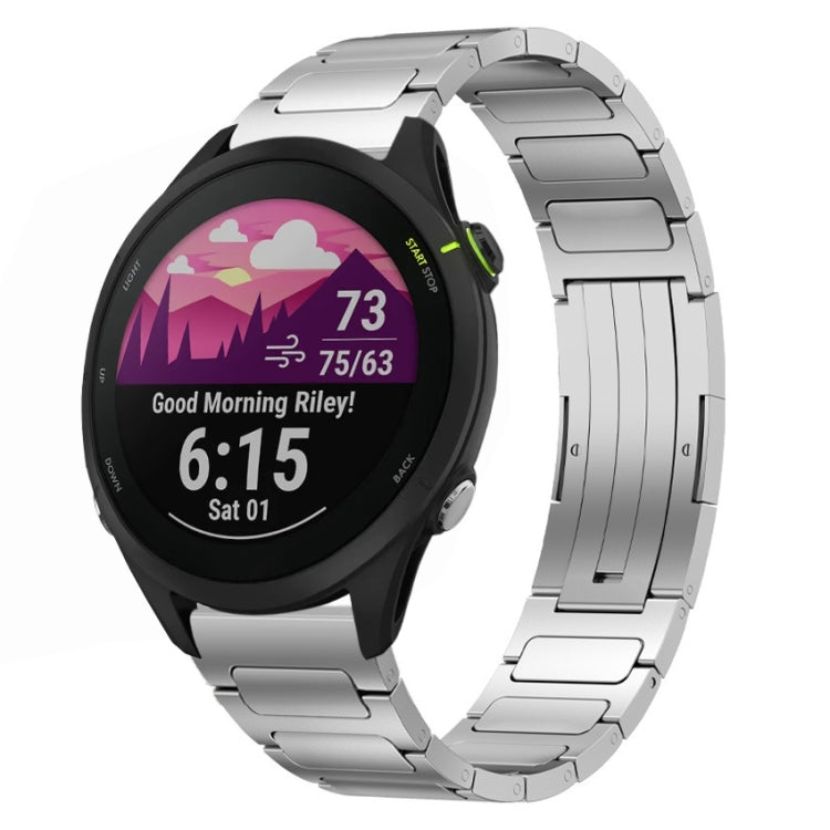 For Garmin Forerunner 255 Music 22mm I-Shaped Titanium Alloy Watch Band(Sliver) - Watch Bands by PMC TechLife | Online Shopping South Africa | PMC TechLife