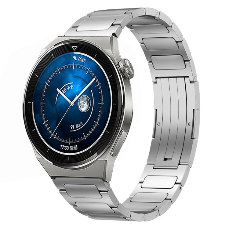For Huawei Watch GT3 Pro 46mm 22mm I-Shaped Titanium Alloy Watch Band(Sliver) - Watch Bands by PMC TechLife | Online Shopping South Africa | PMC TechLife | Buy Now Pay Later Mobicred