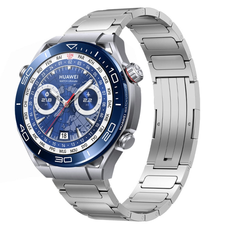 For Huawei Watch Ultimate 22mm I-Shaped Titanium Alloy Watch Band(Sliver) - Watch Bands by PMC TechLife | Online Shopping South Africa | PMC TechLife