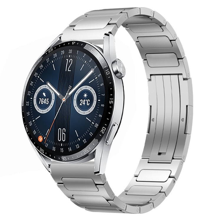 For Huawei Watch GT3 46mm 22mm I-Shaped Titanium Alloy Watch Band(Sliver) - Watch Bands by PMC TechLife | Online Shopping South Africa | PMC TechLife
