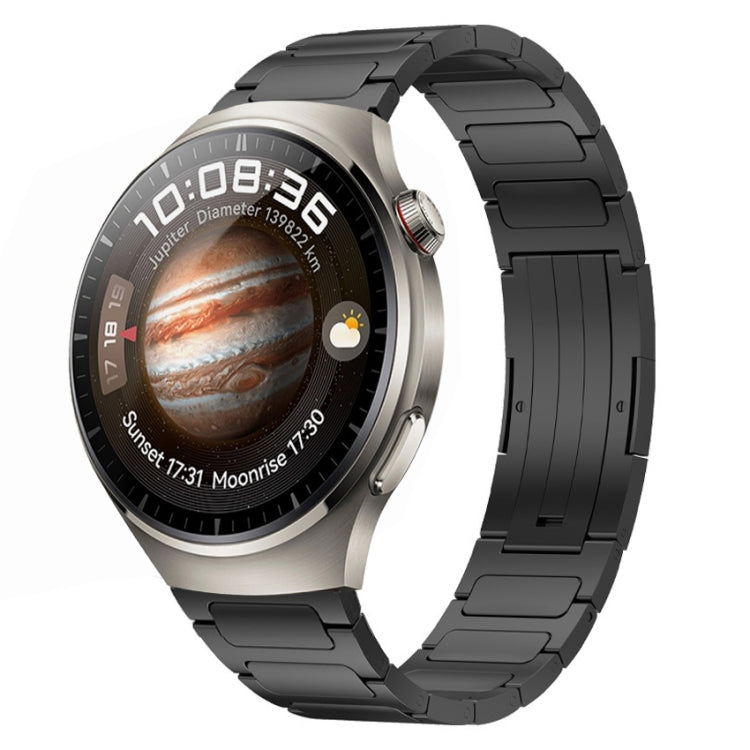 For Huawei Watch 4 Pro 22mm I-Shaped Titanium Alloy Watch Band(Black) - Watch Bands by PMC TechLife | Online Shopping South Africa | PMC TechLife