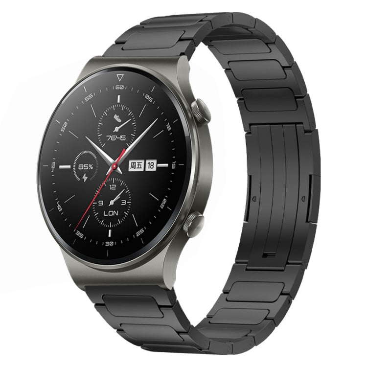 For Huawei GT2 Pro 22mm I-Shaped Titanium Alloy Watch Band(Black) - Watch Bands by PMC TechLife | Online Shopping South Africa | PMC TechLife
