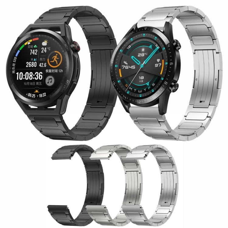 For Huawei Watch GT Runner 22mm I-Shaped Titanium Alloy Watch Band(Black) - Watch Bands by PMC TechLife | Online Shopping South Africa | PMC TechLife