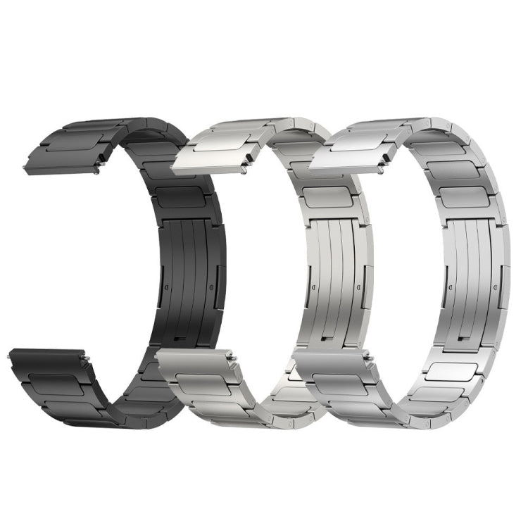 For Huawei Watch 4 22mm I-Shaped Titanium Alloy Watch Band(Black) - Watch Bands by PMC TechLife | Online Shopping South Africa | PMC TechLife