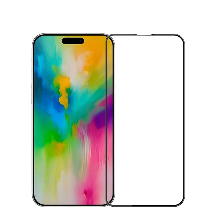 For iPhone 16 Pro PINWUYO 9H 3D Curved Full Screen Explosion-proof Tempered Glass Film(Black) - iPhone 16 Pro Tempered Glass by PINWUYO | Online Shopping South Africa | PMC TechLife | Buy Now Pay Later Mobicred